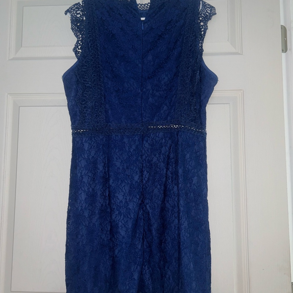 SHEIN Blue Sheath Midi Dress for Wedding Guests
